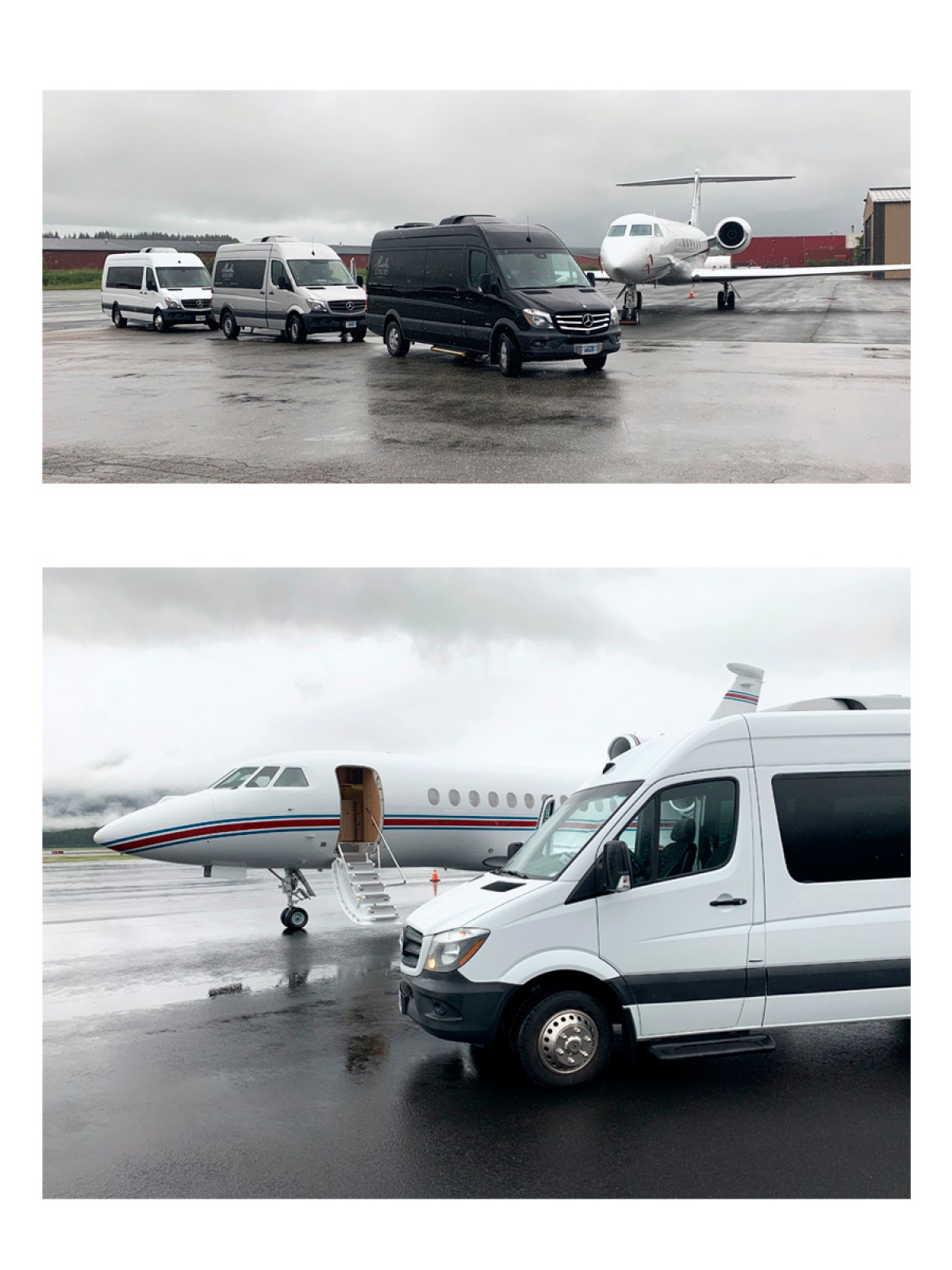 a fighter jet sitting on top of a car