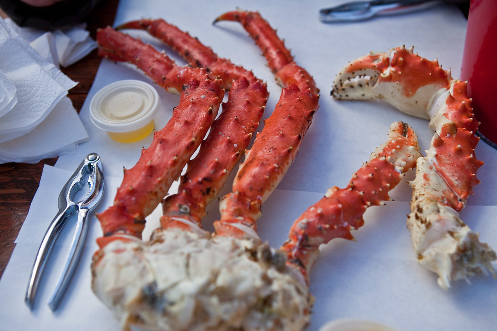 Alaskan king crab juneau a crab on a table